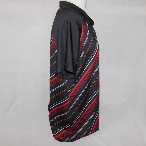 Nancy Lopez Womens Plus Size 1X Black Red White Striped Golf Polo Shirt - Picture 6 of 10
